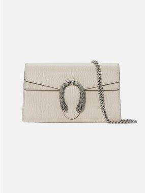 Gucci Mini Dionysus Leather Bag in Off-White